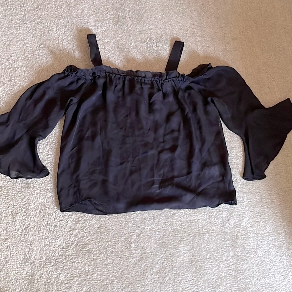 J. Crew beautiful Off Shoulder Silk blouse size 10 - Picture 5 of 11